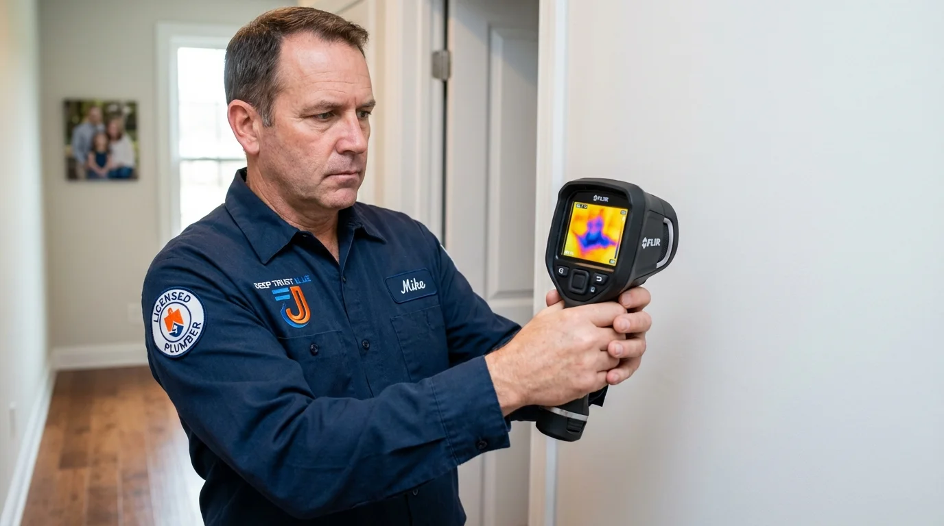 Thermal imaging leak detection by Johns Plumbing LLC in New Franklin